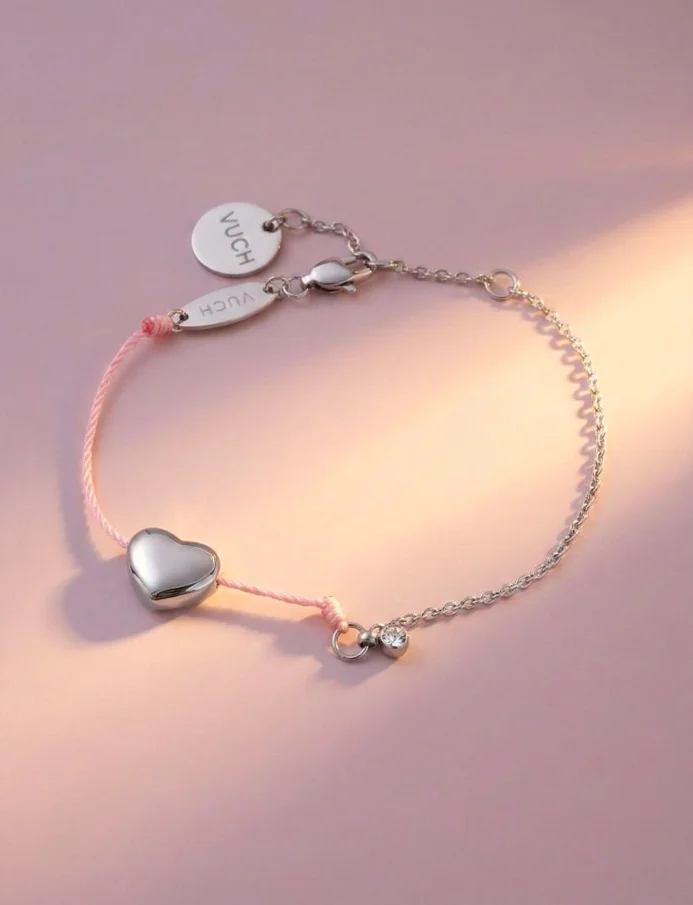Narukvica Shiny Heart Pink