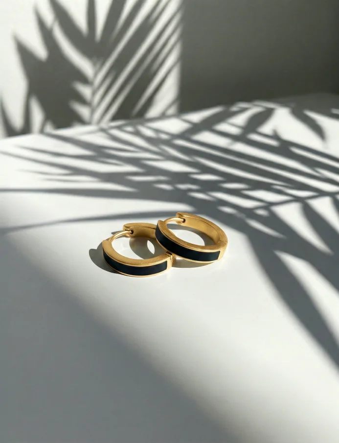 Naušnice Black Sara Gold
