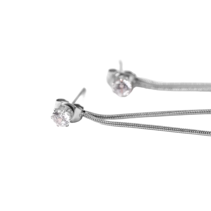 Naušnice Bowy Silver