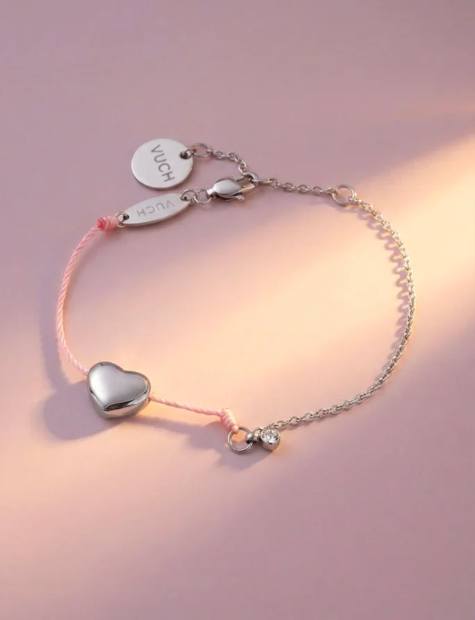 Narukvica Shiny Heart Pink