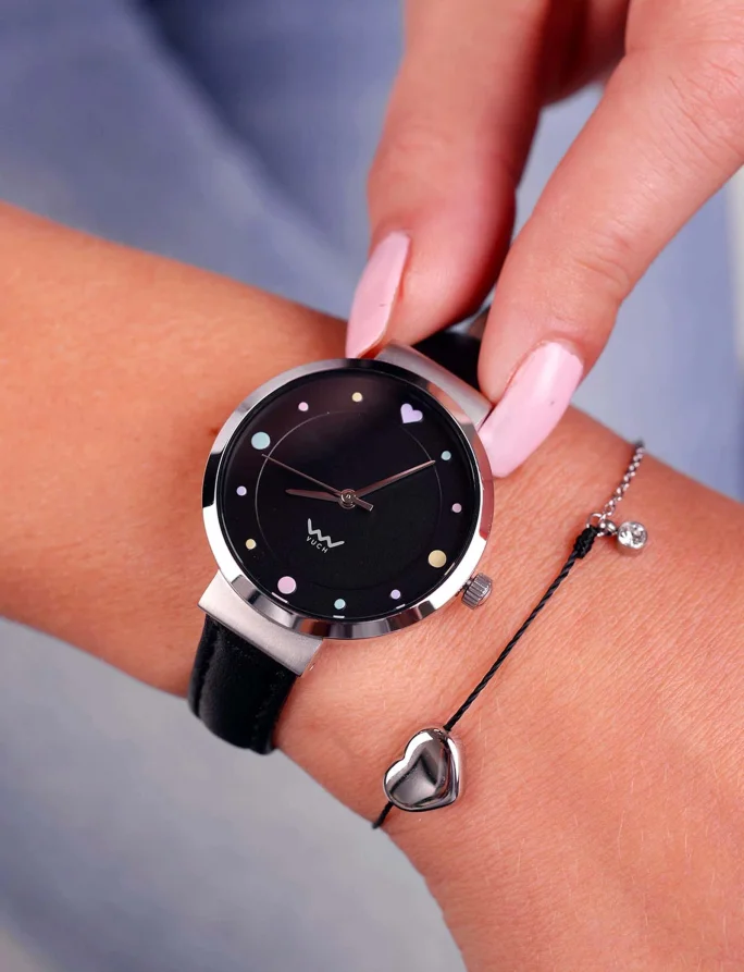 Narukvica Shiny Heart Black