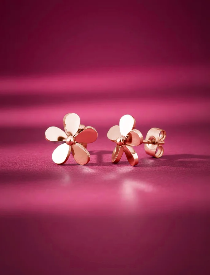 Naušnice Fleurette Rosegold
