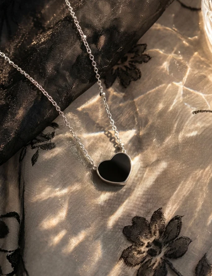 Ogrlica Sophie Heart Black