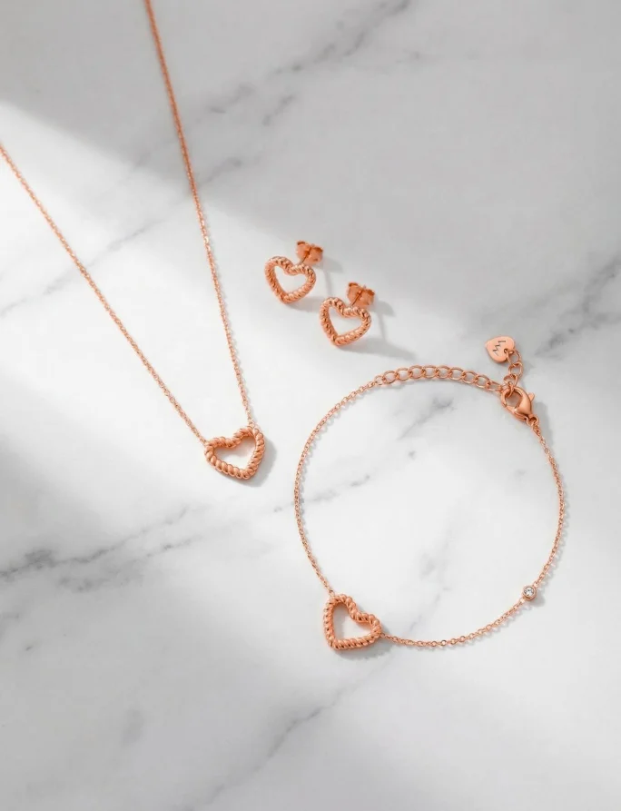 Naušnice Arisca Rose Gold