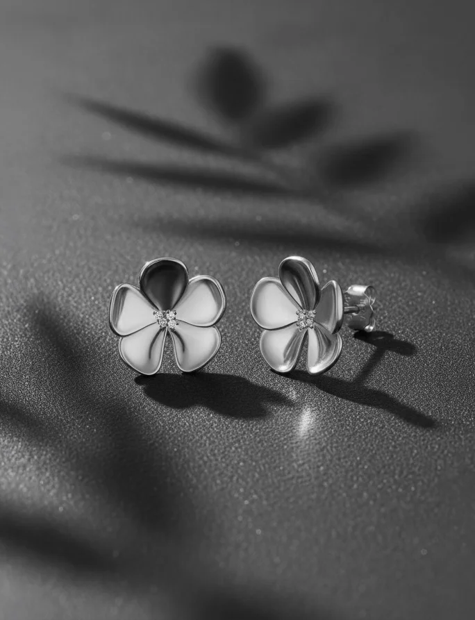 Naušnice Floret Silver