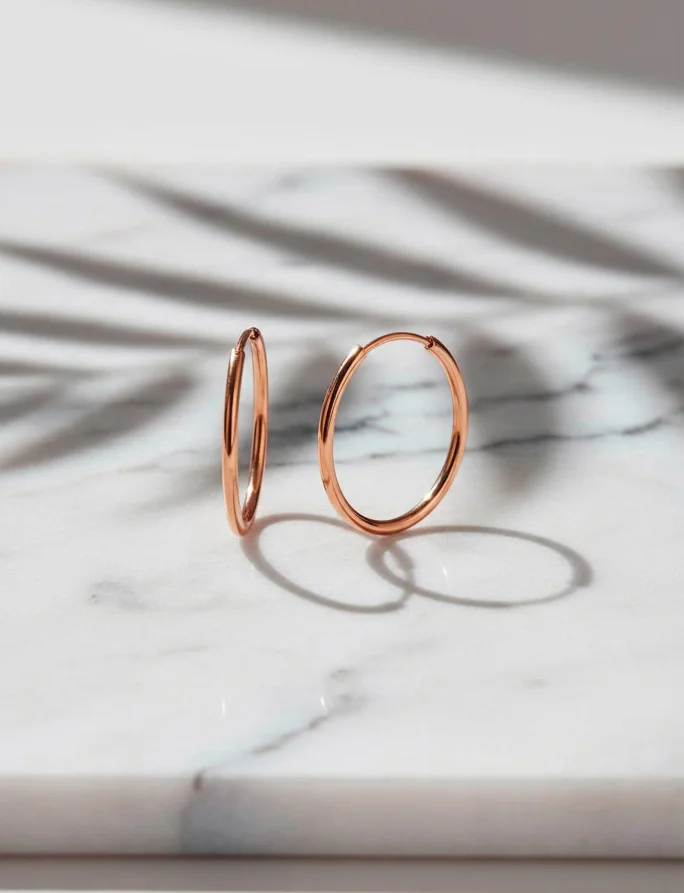 Naušnice Yetta Middle Rose Gold