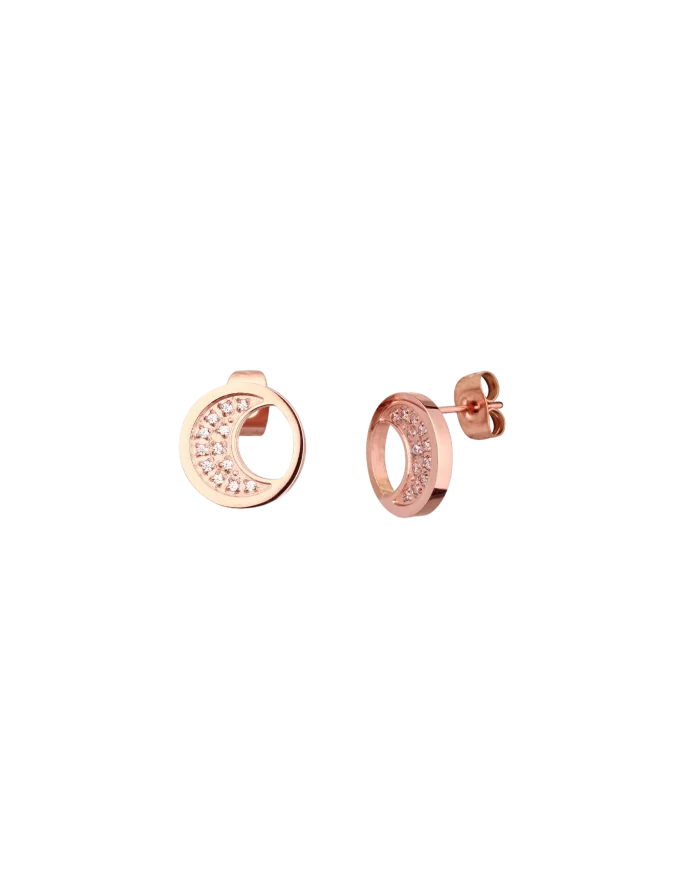 Naušnice Moon Rose Gold