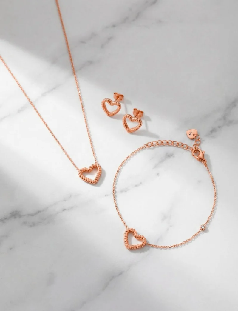 Naušnice Arisca Rose Gold