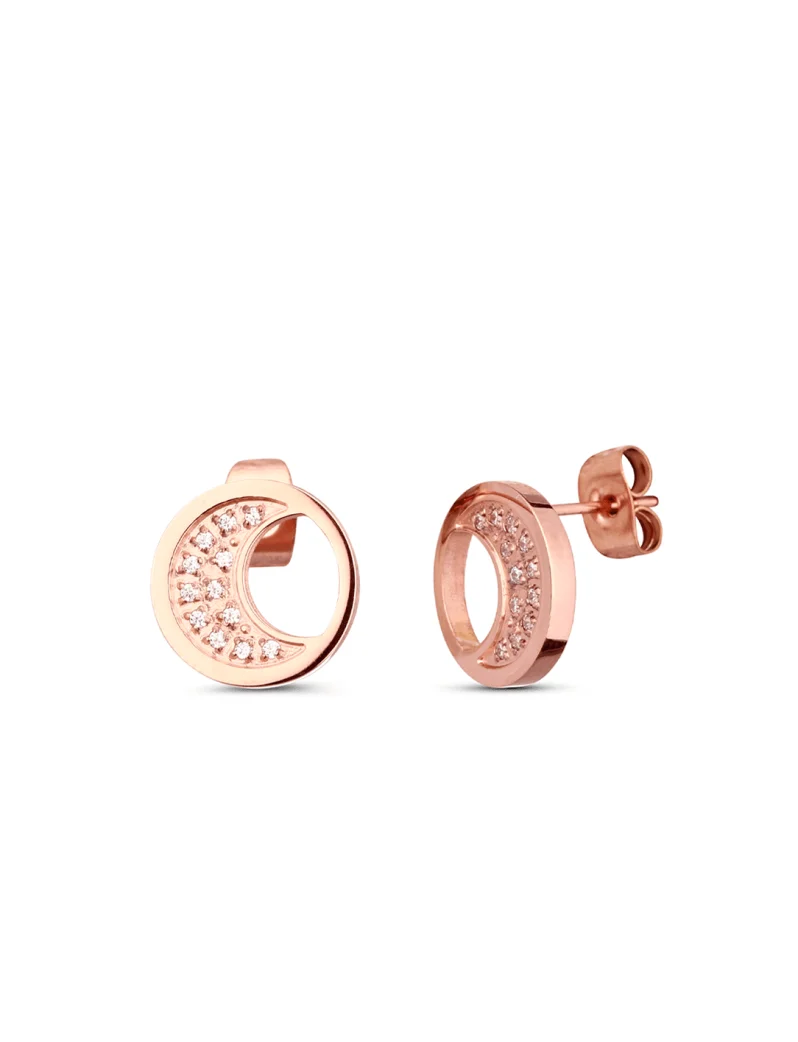 Naušnice Moon Rose Gold